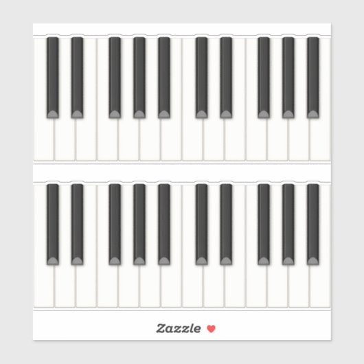 48 Realistische Piano Keys Tilable Keyboard Decal Sticker (Vel)