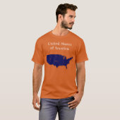 48 Verenigde Staten Interstates [Navy Blue Design] T-shirt (Voorkant volledig)
