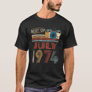 48 Verjaardag 48 Jaar Oud Beste van Juli 1974 T-shirt