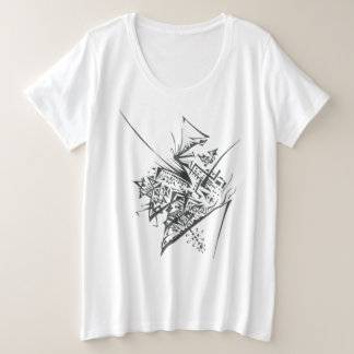 48 Zwarte Witte Abstract Tribal Tattoo Kunst Grote Maat T-shirt