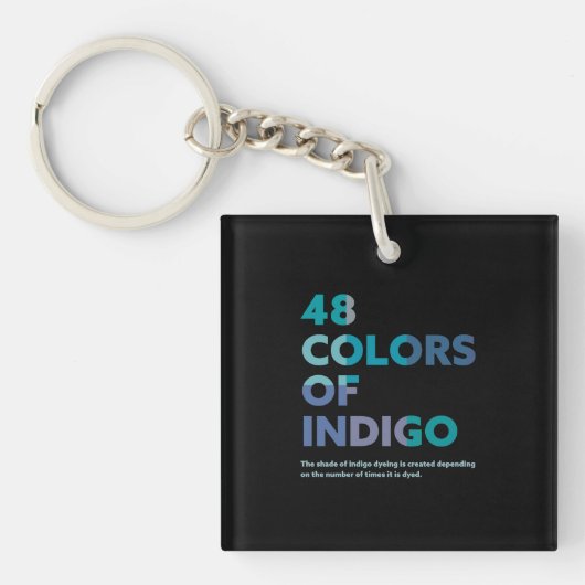 48COLORS OF INDIGO SLEUTELHANGER (voorkant)
