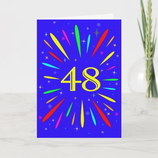 48e 'Birthday Explosion'-Kaart Kaart (Voorkant)
