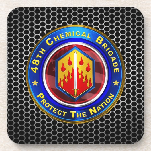 48e chemische brigade "bewezen in strijd" bier onderzetter (Voorkant)