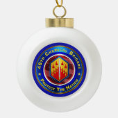 48e chemische brigade keramische bal ornament (Voorkant)