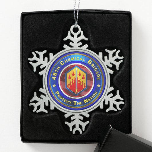 48e chemische brigade tin sneeuwvlok ornament (Kistje)
