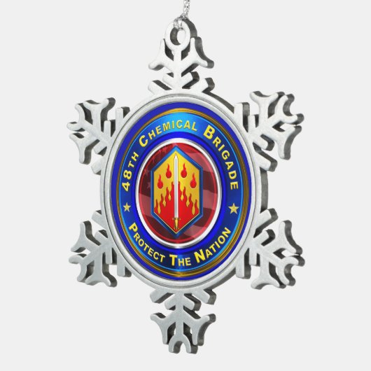 48e chemische brigade tin sneeuwvlok ornament (Rechts)