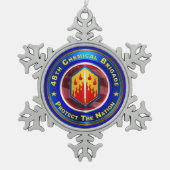 48e chemische brigade tin sneeuwvlok ornament (Voorkant)
