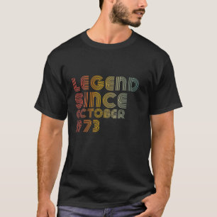 48e geboortedag Mannen  leggende sinds oktober 197 T-shirt