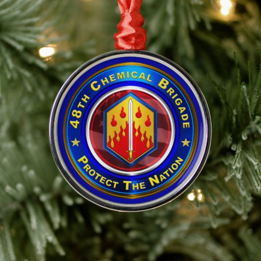 48e Kerstmis met de chemische brigade Metalen Ornament (Boom)