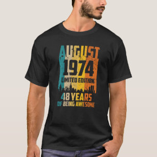 48e verjaardag 48 jaar Geweldige sinds augustus 19 T-shirt