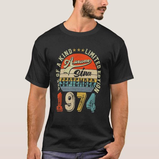 48e verjaardag 48 jaar Geweldige sinds september T-shirt (Voorkant)