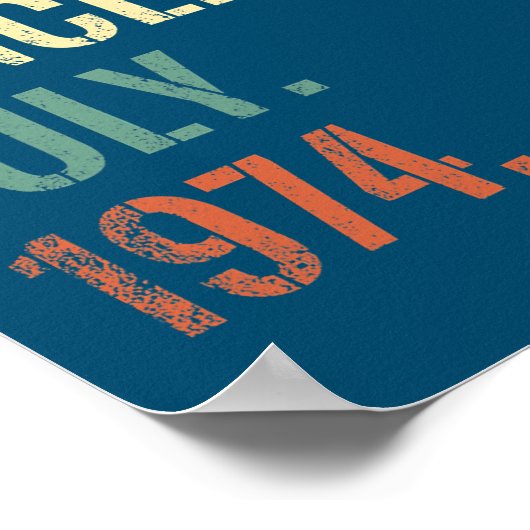 48e verjaardag 48 jaar oud Geweldige sinds juli 19 Poster (Hoek)
