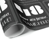 48e verjaardag: Art Deco geïnspireerd look "48" &  Cadeaupapier (Rol Hoek)