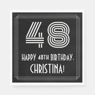 48e verjaardag: Art Deco geïnspireerd look "48" + Servet