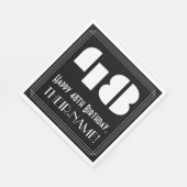 48e verjaardag: Art Deco geïnspireerd look "48" + Servet (Hoek)