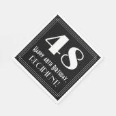 48e verjaardag ~ Art Deco geïnspireerd look "48", Servet (Hoek)