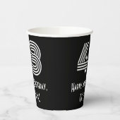 48e verjaardag — Art Deco Geïnspireerde look "48" Papieren Bekers (Links)