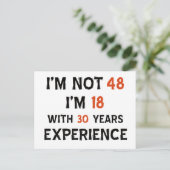 48e verjaardag design briefkaart (Staand voorkant)