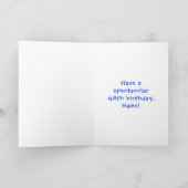 48e verjaardag: Fun Cake and Candles + Custom Name Kaart (Binnen)