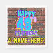 48e verjaardag ~ Fun, geïnspireerd door Urban Graf Servet (Voorkant)