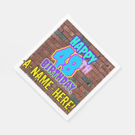 48e verjaardag ~ Fun, geïnspireerd door Urban Graf Servet (Hoek)