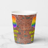 48e verjaardag: Fun Graffiti-geïnspireerde regenbo Papieren Bekers (Rechts)