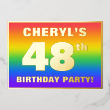 48e verjaardag: Fun, kleurrijk regenboogpatroon