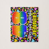 48e verjaardag — Fun, liefhebbende hartvormen + "4 Legpuzzel (Verticaal)