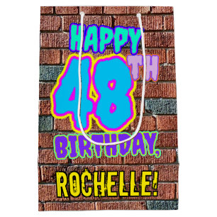 48e verjaardag: Fun, Urban Graffiti geïnspireerd K Medium Cadeauzakje