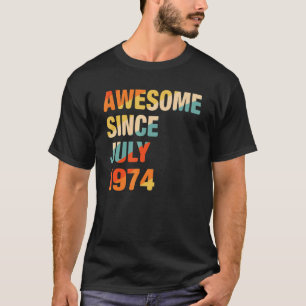 48e verjaardag Geweldige sinds juli 1974 48 Y T-shirt
