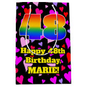 48e verjaardag: Het liefhebbende Kunstpatroon, Reg Medium Cadeauzakje (Voorkant)