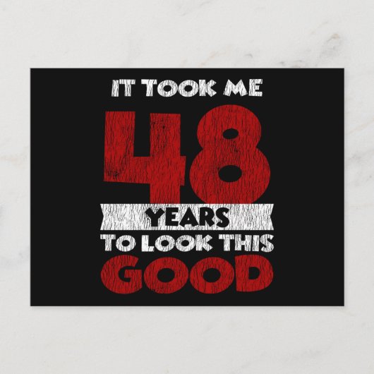 48e verjaardag Ik zie er op 48 nog goed uit Briefkaart (Voorkant)