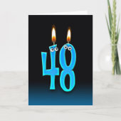 48e verjaardag kaarsen kaart (Voorkant)