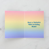 48e verjaardag: kleurrijke regenboog # 48, aangepa kaart (Binnen)