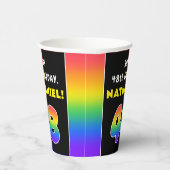 48e verjaardag: kleurrijke regenboog # 48, aangepa papieren bekers (Rechts)