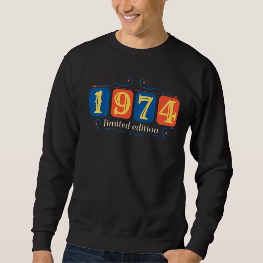 48e verjaardag Mannen dames 48 jaar 1974 1 Trui (Voorkant)