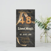 48e verjaardag mobiele uitnodiging (Staand voorkant)