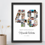 48e verjaardag nummer 48 aangepaste fotocollage poster<br><div class="desc">Vier 48e verjaardag met dit gepersonaliseerde nummer 48 fotocollage poster. Dit aanpasbare geschenk is ook perfect voor trouwdag. Het is een geweldige manier om waardevolle herinneringen van je bruiloft en getrouwd leven weer te geven. Het poster bevat een collage van foto's die die speciale momenten vastleggen, en het kan worden...</div>