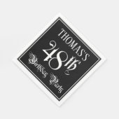 48e verjaardag Partij — Fancy Manuscript + de Naam Servet (Hoek)