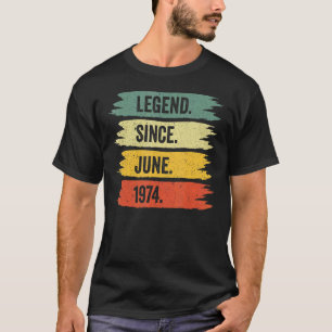 48e verjaardag Retro Legends werden geboren in J T-shirt