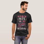 48e verjaardag van de 48e maart 1975 48 t-shirt (Voorkant volledig)