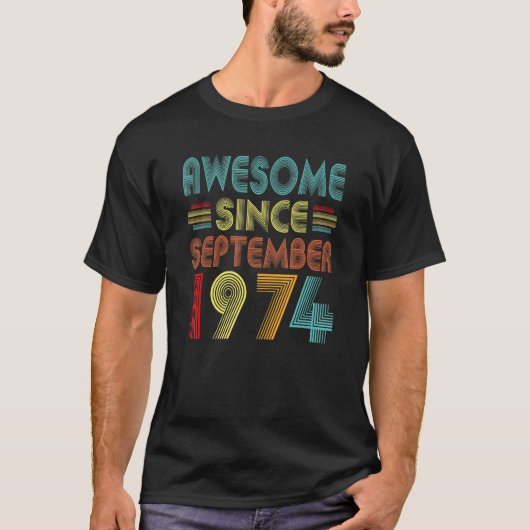48e verjaardag van het idee Geweldige sinds septem T-shirt (Voorkant)