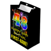 48e verjaardag: vuurwerk van de vuurtoren + regenb medium cadeauzakje (Voorkant Gekanteld)