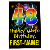 48e verjaardag: vuurwerk van de vuurtoren + regenb medium cadeauzakje (Achterkant)