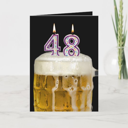 48e verjaardag zwarte bier kaart (Voorkant)