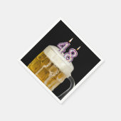 48e verjaardag zwarte bier servet (Hoek)