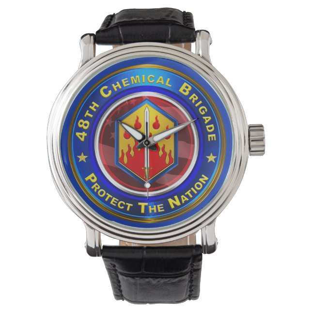 48ste Chemische Brigade “Bewezen In De strijd” Horloge (Voorkant)