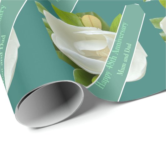 48ste Jubileum voor bruiloft Cadeaupapier (Rol Hoek)