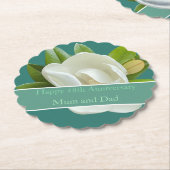 48ste Jubileum voor bruiloft Kartonnen Onderzetters (Gekanteld)