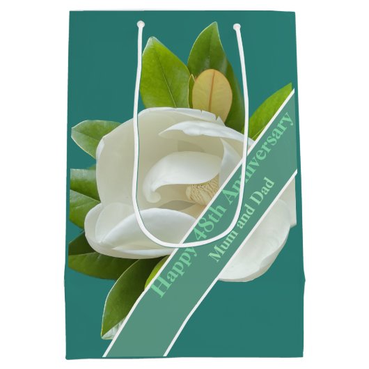 48ste Jubileum voor bruiloft Medium Cadeauzakje (Achterkant)